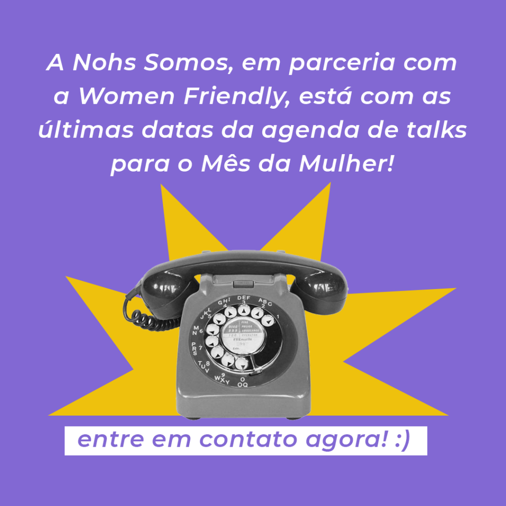 imagem com fundo roxo e telefone vintage preto e branco, indicando para entrar em contato conosco